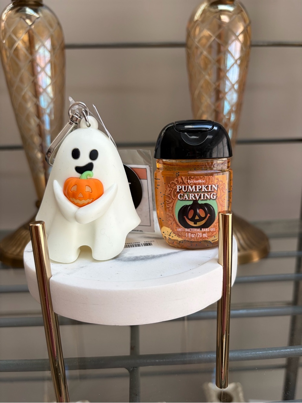 Bath & Body Works Lightup Ghost PocketBac Holder with Pumpkin + BAC NWT